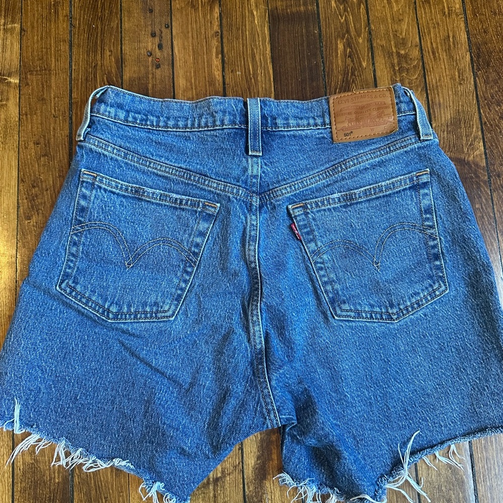 Levi's Women's 501 Blue Denim Cutoff Shorts